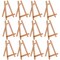 10.5" Small Wooden Tabletop Easel (12 Pack) for Painting and Display Stand - A-Frame Table Top Easel, Canvas Holder